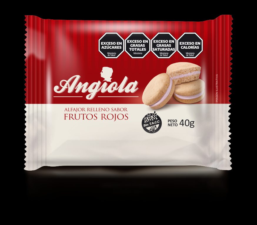 Alfajor de Chocolate Relleno de Frutos Rojos Angiola