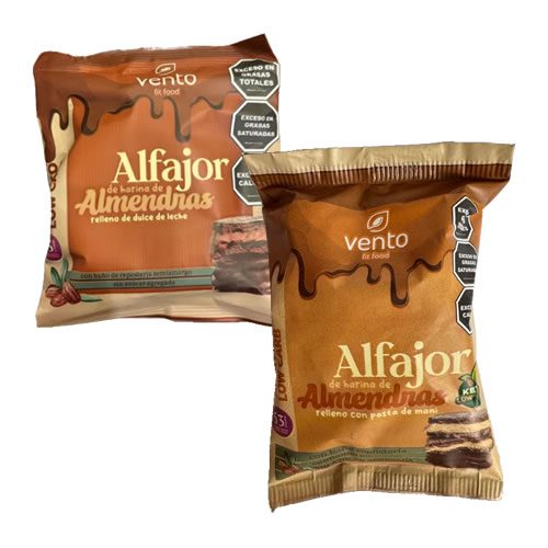 Alfajor Negro de Dulce de Leche Sin Azucar Keto Vento
