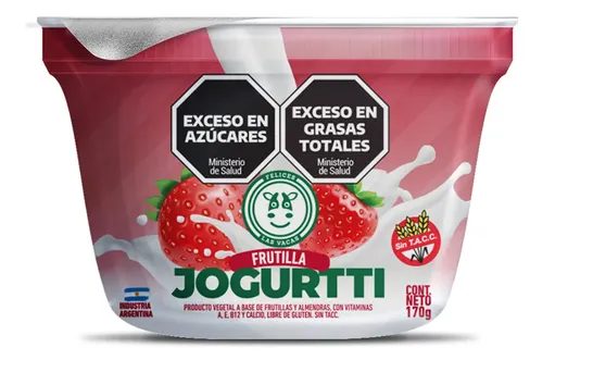 Yogurt Yogurtti de Almendras de Frutilla x170gr Felices Las Vacas