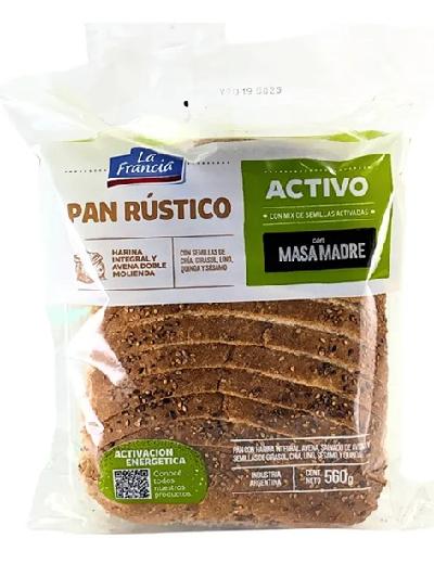 Pan Rustico Activo con semillas x 560gr La Francia