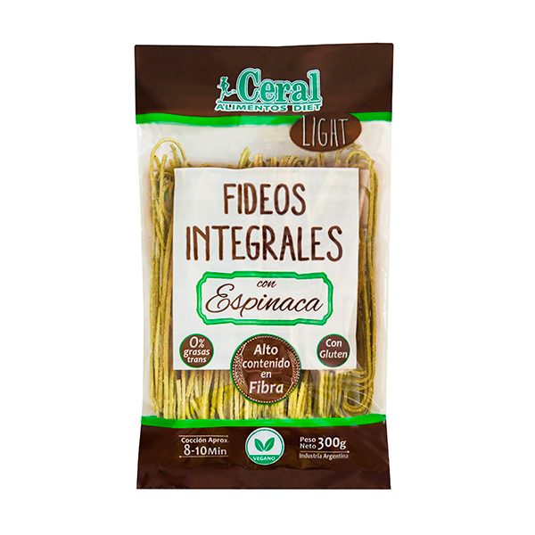 Fideos Integrales Espinaca x 300gr Ceral