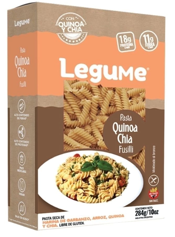 Fideos Fusilli de Quinoa x 284gr Legume