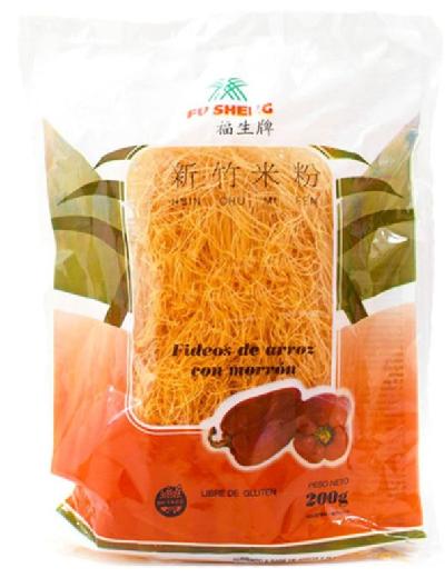 Fideos de Arroz finos de zanahoria x 200 g Fu Sheng