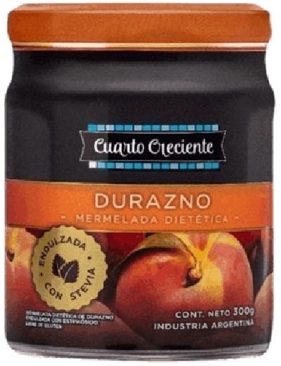 Mermelada Durazno x 300gr Cuarto Creciente