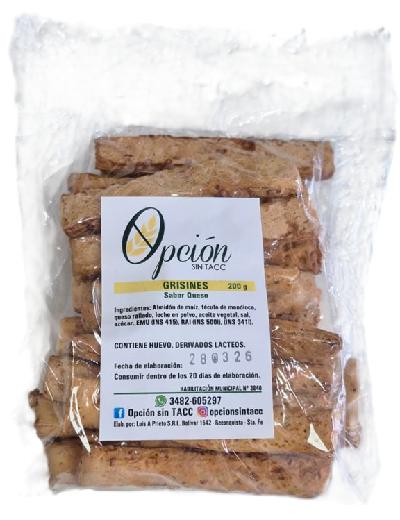 Grisines de Queso x 200gr Opcion Sin Tacc