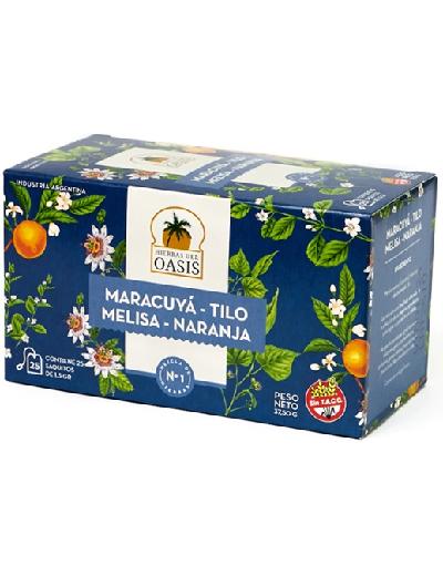 Te Mezcla N°1 Sedante (Maracuya,Tilo,Melisa y Naranja) x 25 Oasis