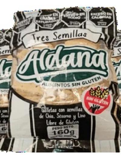 Galletitas Aldana 3 Semillas Sin Tacc x 160gr