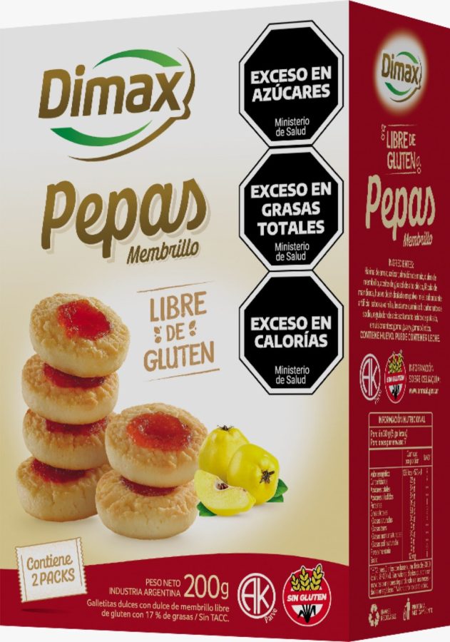 Pepas Membrillo Sin Gluten Dimax