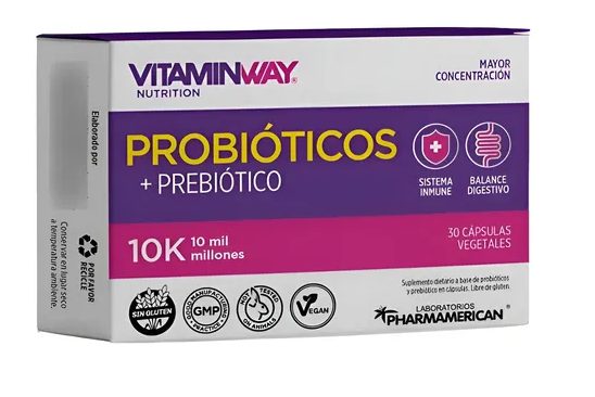 Probioticos + Prebioticos 10K x 30cap Vitamin Way