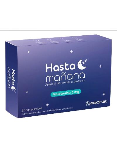 Hasta Mañana Melatonina 3mg x 30 Comp Geonat