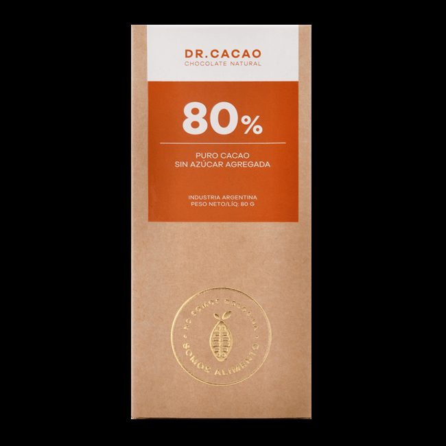 Chocolate 80% Cacao Dr Cacao