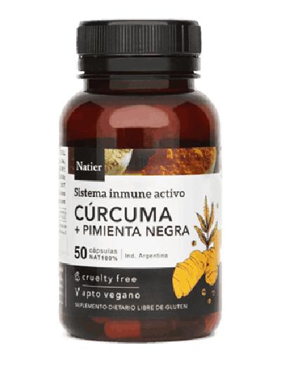 Curcuma + Pimienta Negra en Capsulas x 50 Natier