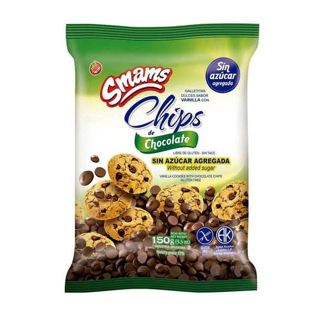 Galletitas con Chips verde Sin Azucar Smams x10