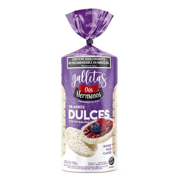 Galleta de Arroz Slim Dulces x 100gr Dos Hermanos